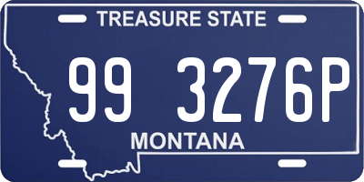 MT license plate 993276P