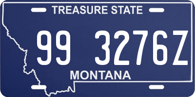 MT license plate 993276Z