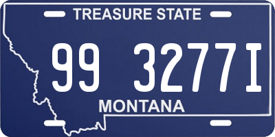 MT license plate 993277I