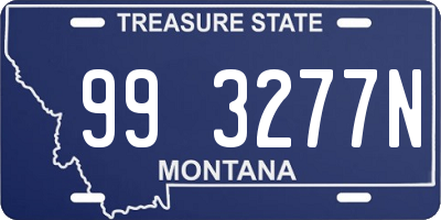 MT license plate 993277N