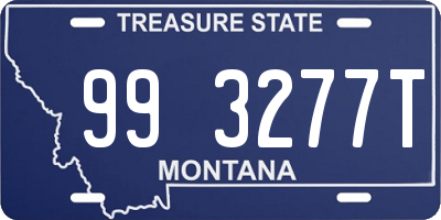 MT license plate 993277T