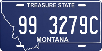 MT license plate 993279C