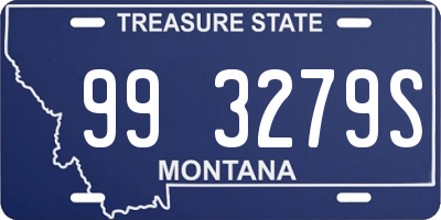 MT license plate 993279S