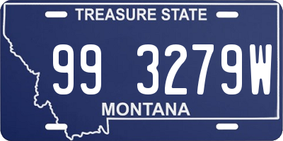 MT license plate 993279W