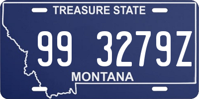 MT license plate 993279Z