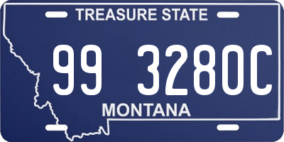 MT license plate 993280C