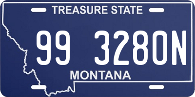 MT license plate 993280N