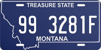 MT license plate 993281F