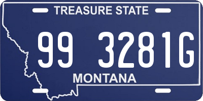 MT license plate 993281G