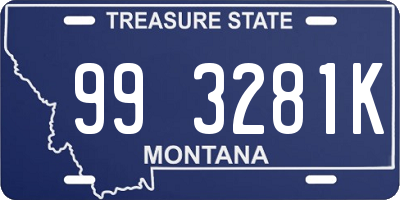 MT license plate 993281K