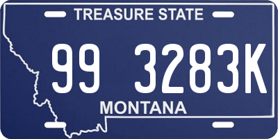 MT license plate 993283K