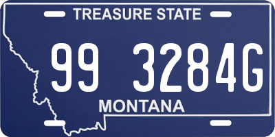 MT license plate 993284G