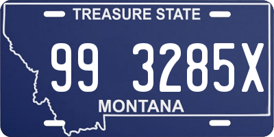 MT license plate 993285X