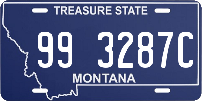 MT license plate 993287C