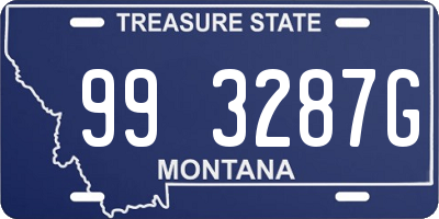 MT license plate 993287G