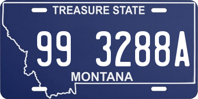 MT license plate 993288A