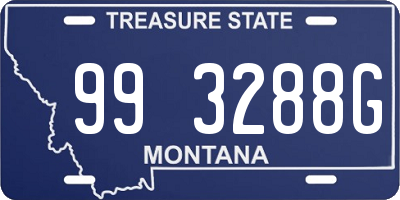 MT license plate 993288G