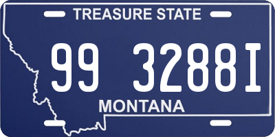 MT license plate 993288I