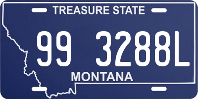 MT license plate 993288L