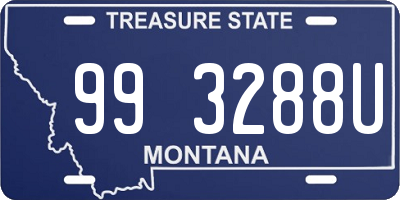 MT license plate 993288U