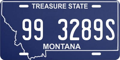 MT license plate 993289S