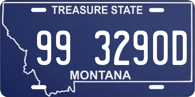 MT license plate 993290D