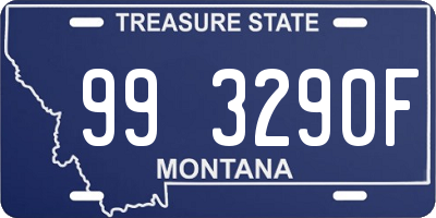 MT license plate 993290F