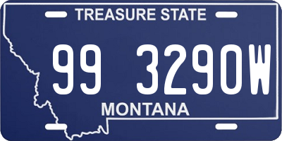 MT license plate 993290W