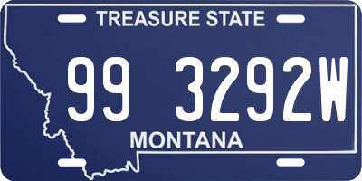 MT license plate 993292W