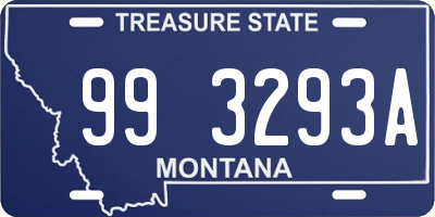 MT license plate 993293A