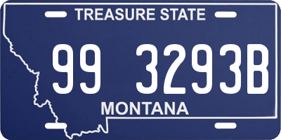 MT license plate 993293B