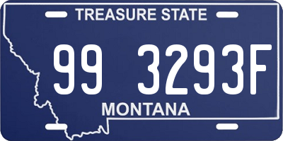 MT license plate 993293F