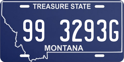 MT license plate 993293G