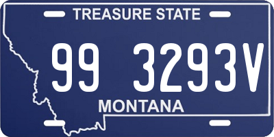 MT license plate 993293V