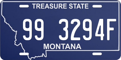 MT license plate 993294F