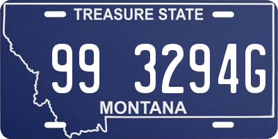 MT license plate 993294G