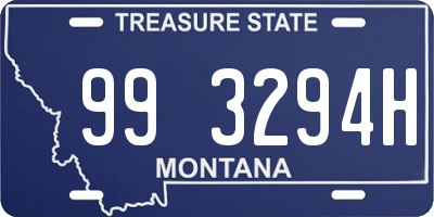 MT license plate 993294H