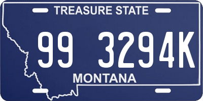 MT license plate 993294K