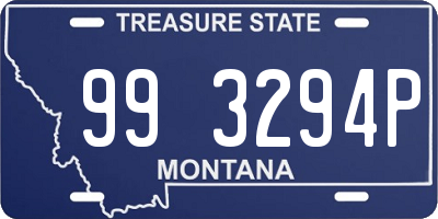 MT license plate 993294P