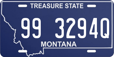 MT license plate 993294Q