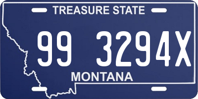 MT license plate 993294X