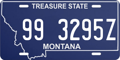 MT license plate 993295Z