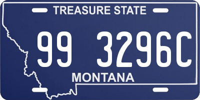 MT license plate 993296C