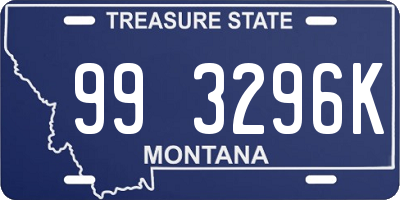 MT license plate 993296K