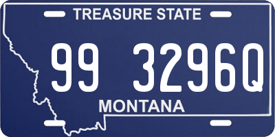 MT license plate 993296Q