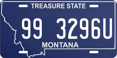 MT license plate 993296U