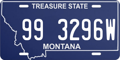 MT license plate 993296W