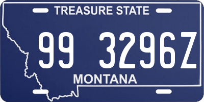 MT license plate 993296Z