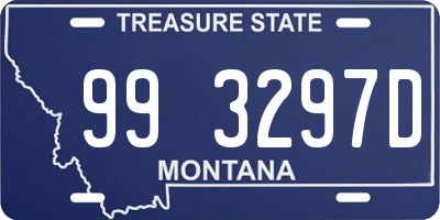 MT license plate 993297D