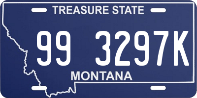 MT license plate 993297K